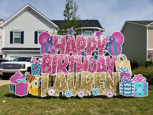 Happy Birthday Sign, Yard Card, Custom Sign, Personalized Birthday Sign, Party decoration, Birthday Yard Sign, Custom Birthday Yard Signs